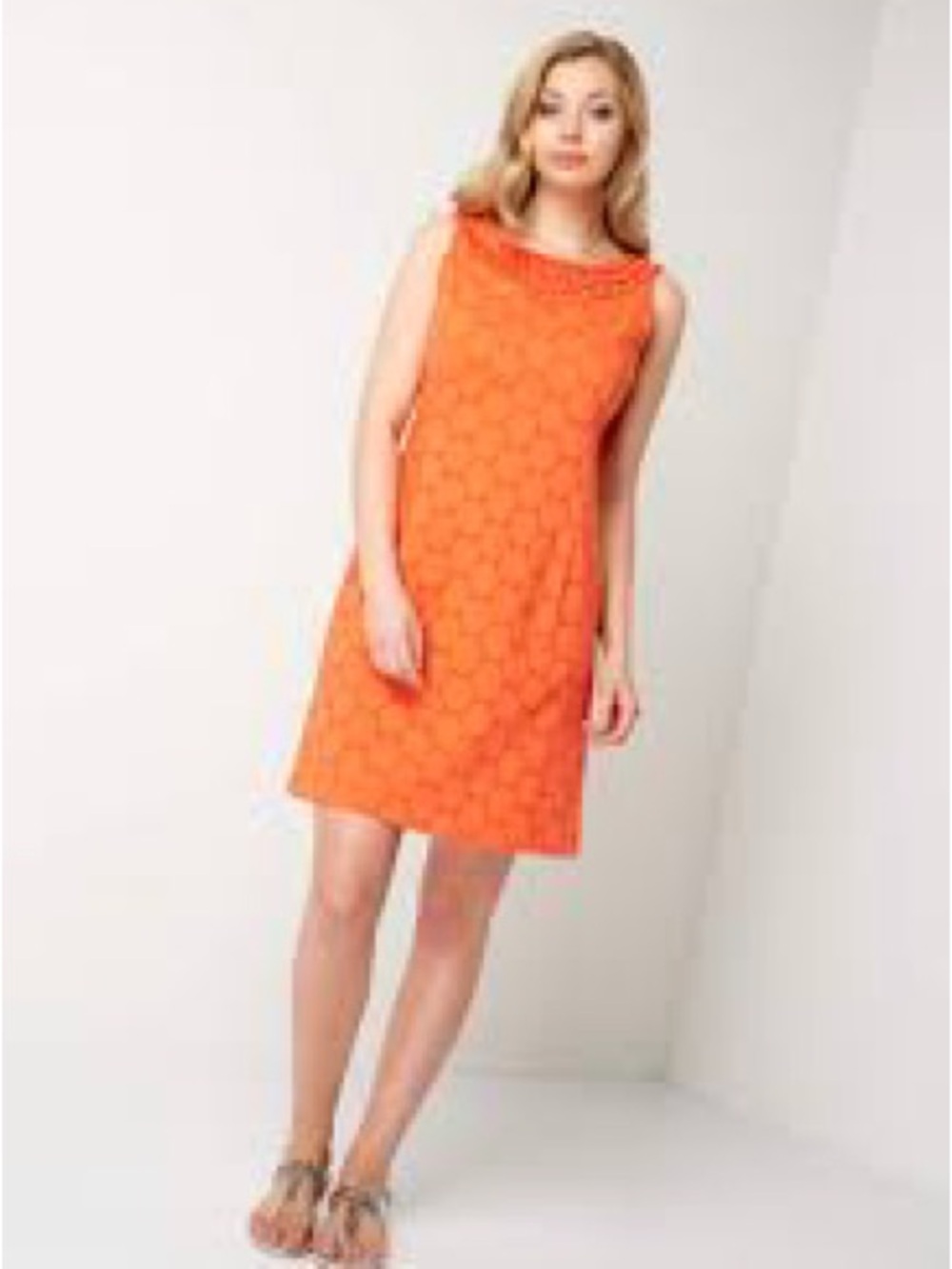 Kelly & Diane Orange Sleeveless Summer Dress